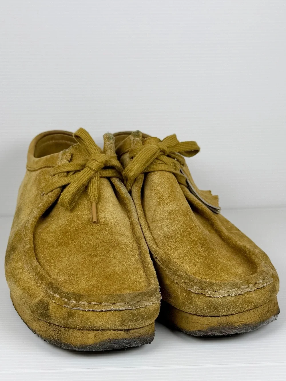 Clarks Originals Wallabee Men’s 11.5 Tan Suede Moc Toe Crepe Sole Shoes